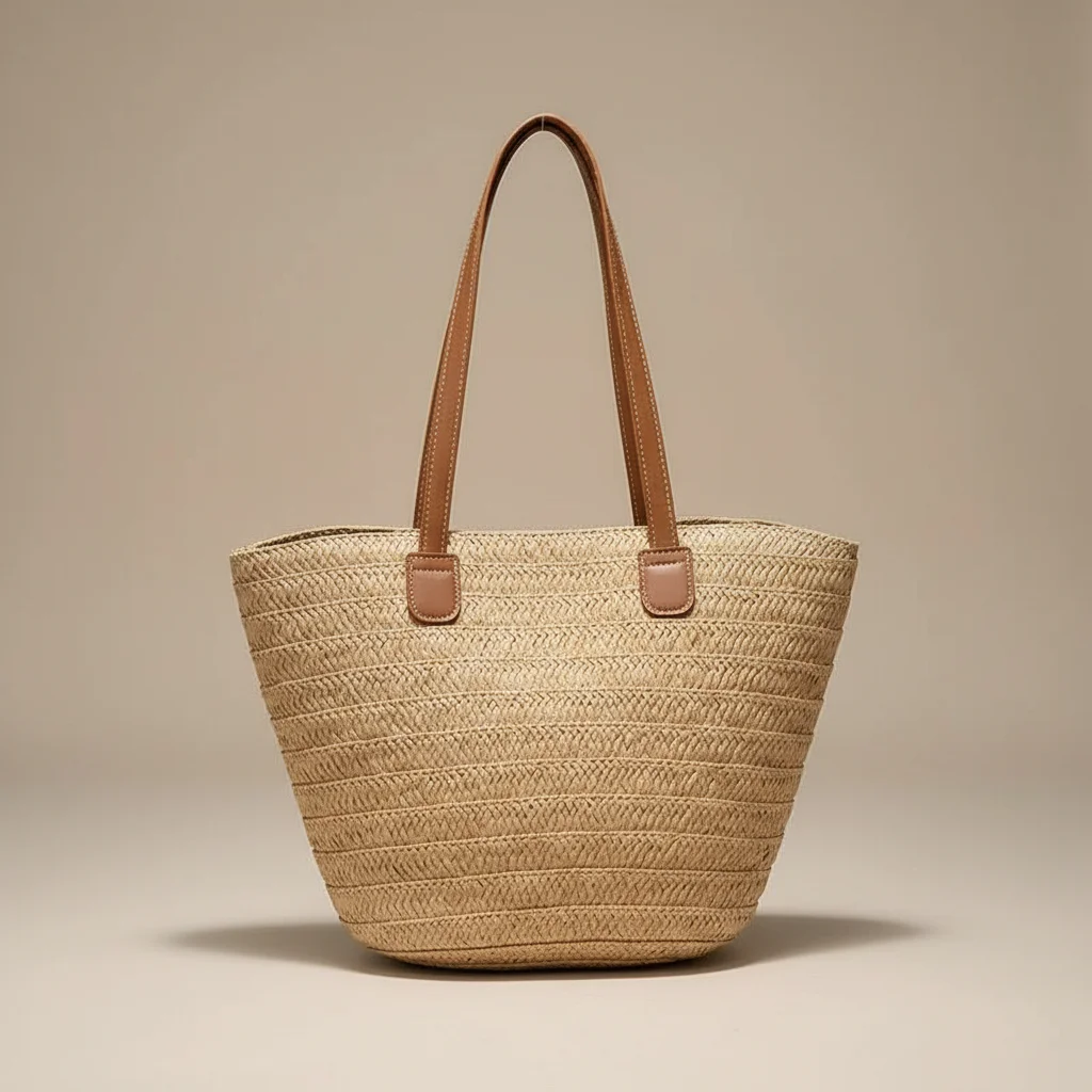 Sac tressé femme grand format plage - Vue 18 - sac tressé
