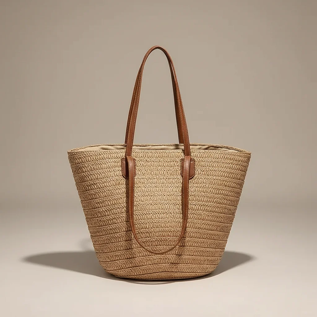 Sac tressé femme grand format plage - Vue 19 - sac tressé