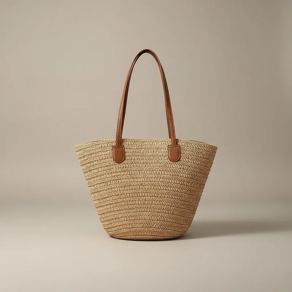 Sac tressé femme grand format plage - Vue 20 - sac tressé