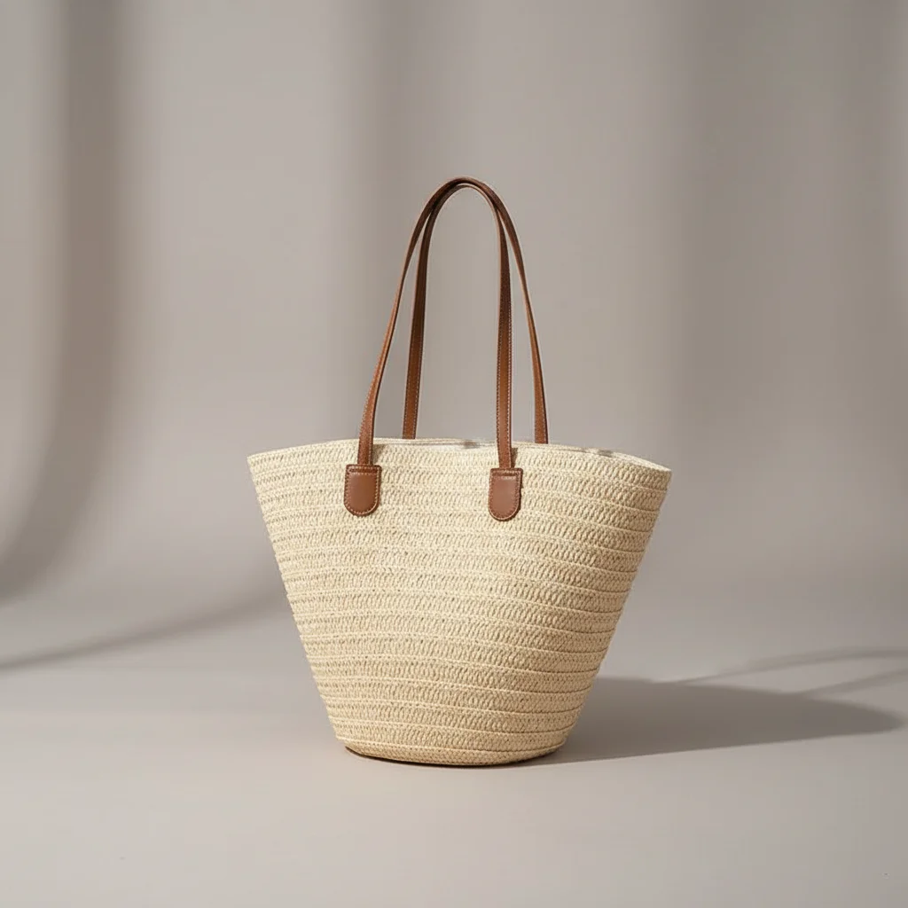 Sac tressé femme grand format plage - Vue 22 - sac tressé
