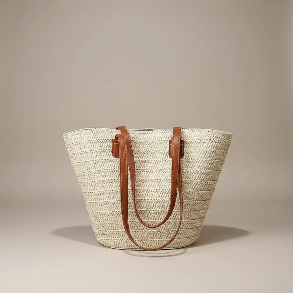 Sac tressé femme grand format plage - Vue 23 - sac tressé