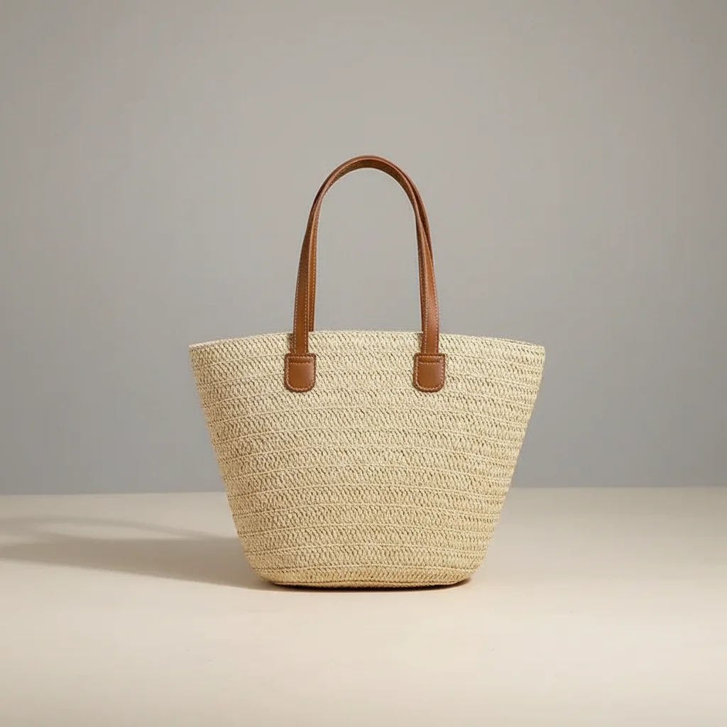 Sac tressé femme grand format plage - Vue 25 - sac tressé