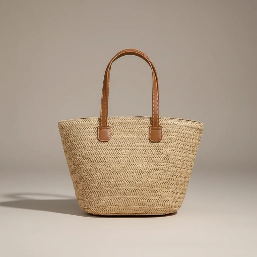 Sac tressé femme grand format plage - Vue 26 - sac tressé