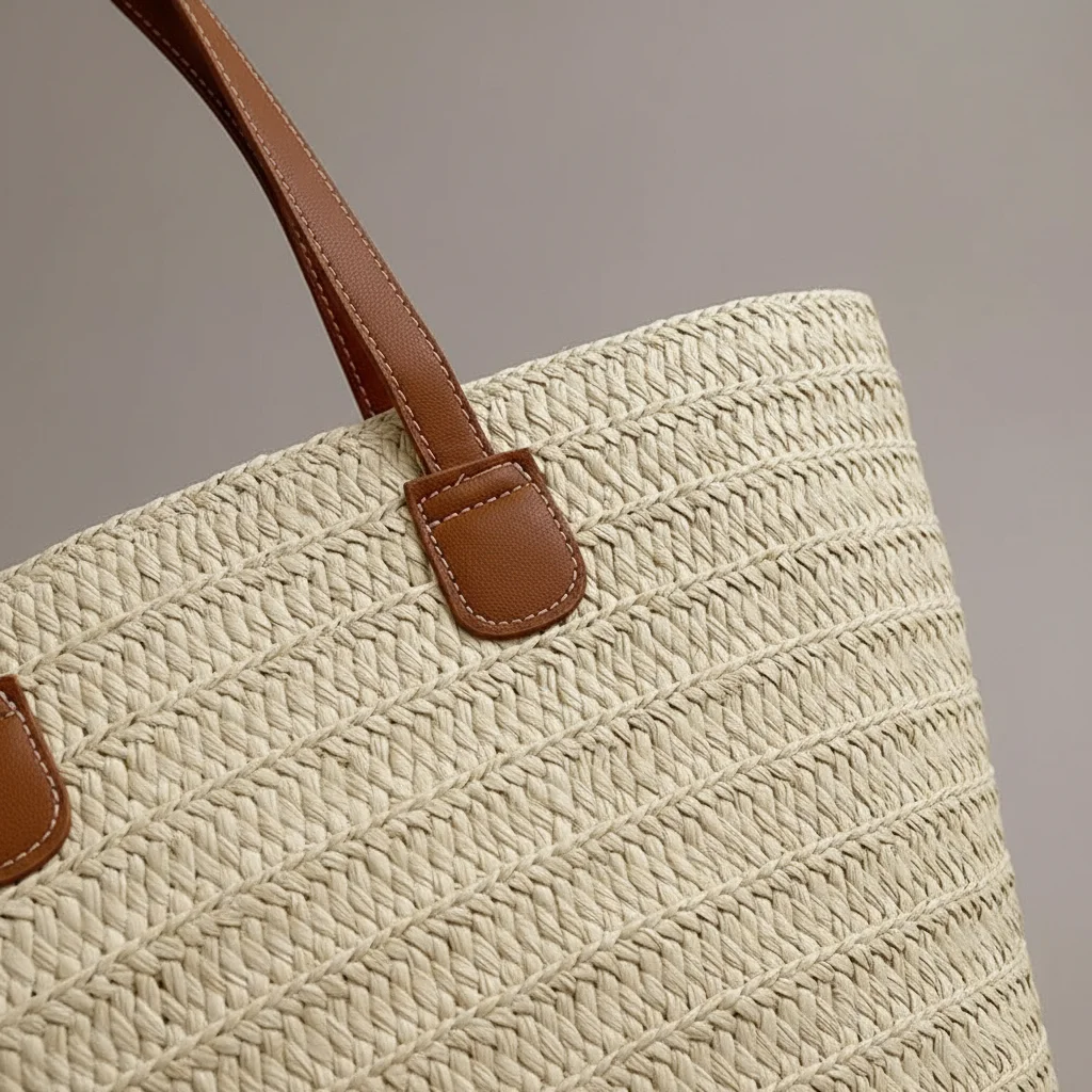 Sac tressé femme grand format plage - Vue 27 - sac tressé