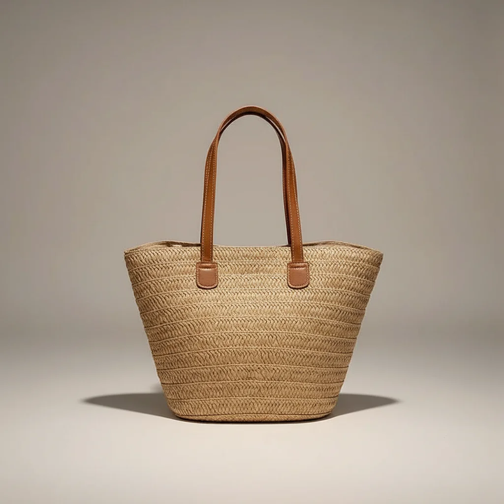Sac tressé femme grand format plage - Vue 31 - sac tressé