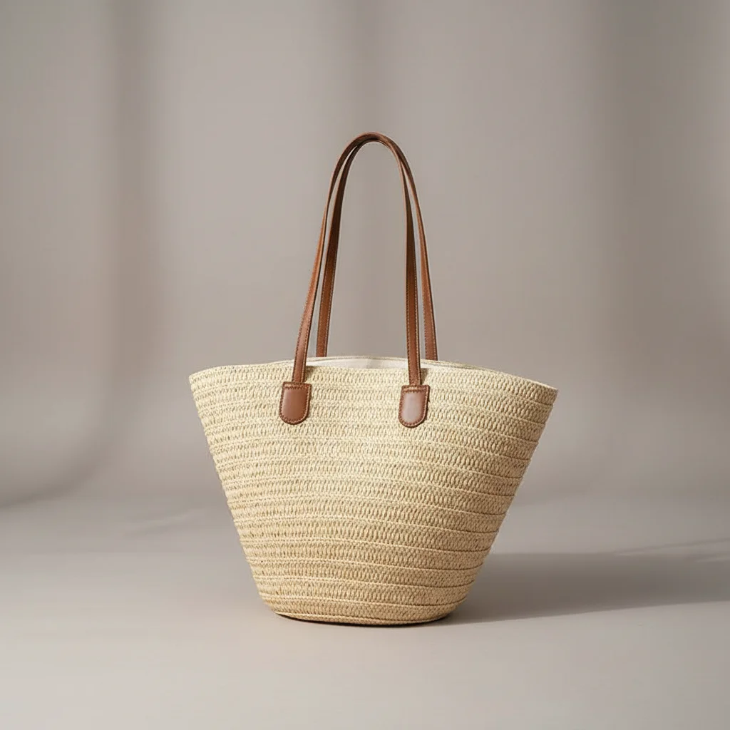 Sac tressé femme grand format plage - Vue 6 - sac tressé