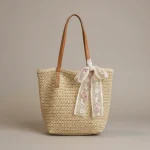Sac tressé femme grande capacité en paille - Vue 1 - sac tressé