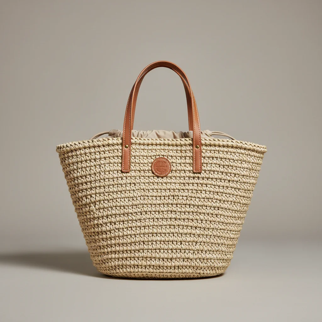 Sac tressé femme grande capacité en paille - Vue 7 - sac tressé