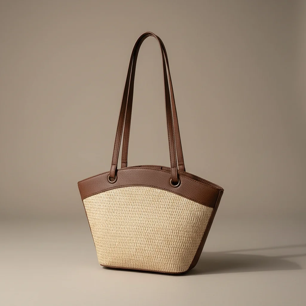 Sac tressé femme plage style patchwork - Vue 11 - sac tressé