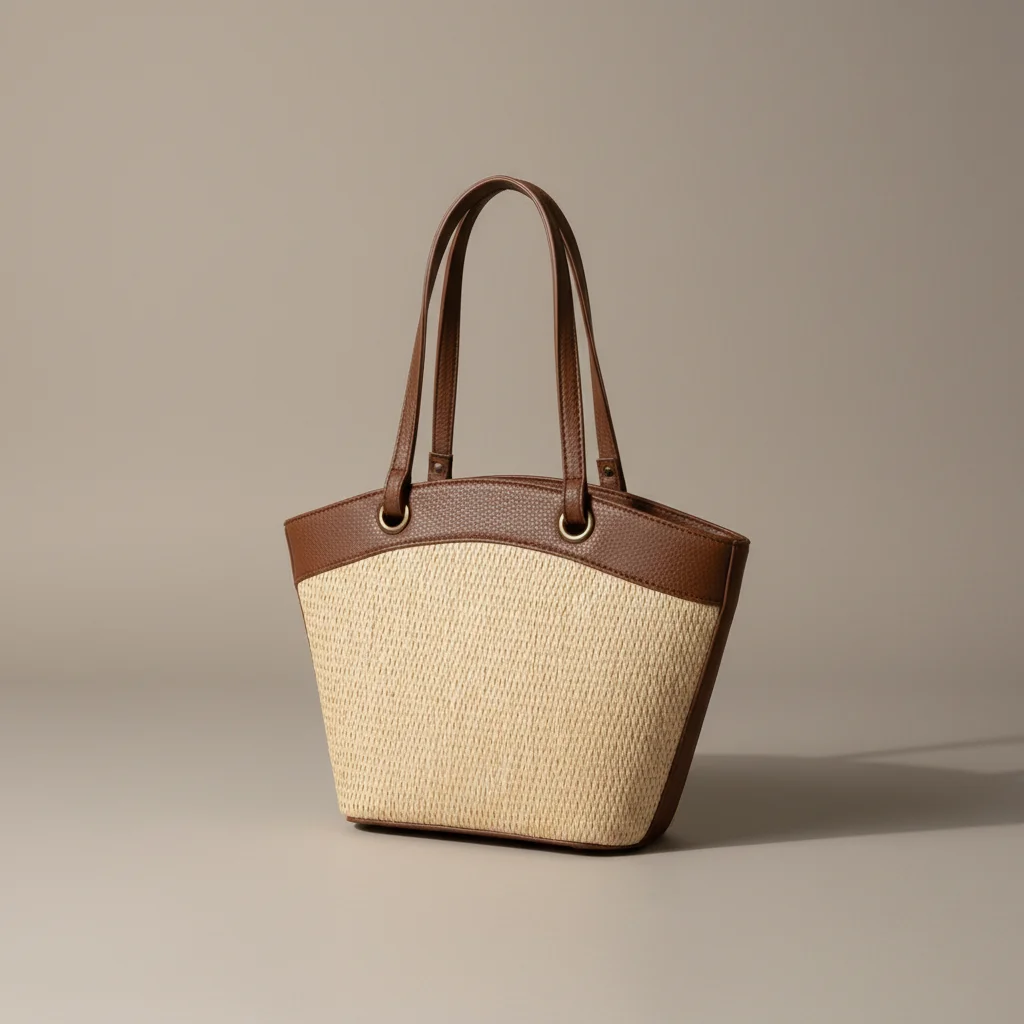 Sac tressé femme plage style patchwork - Vue 12 - sac tressé