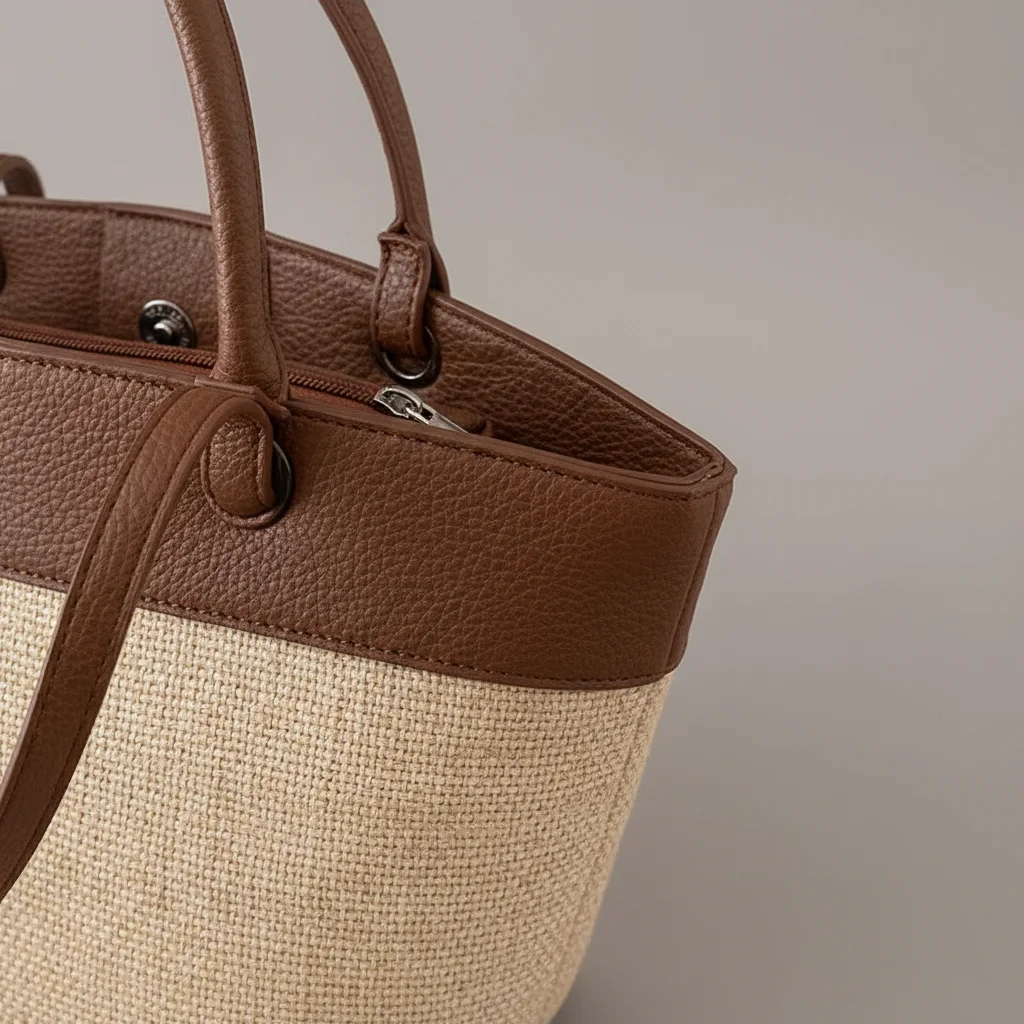 Sac tressé femme plage style patchwork - Vue 6 - sac tressé