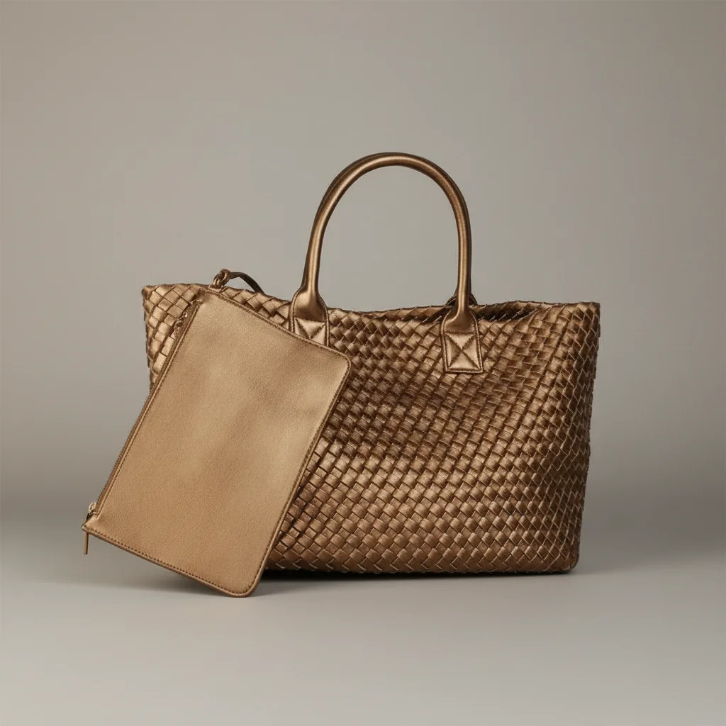 sac tressé femme simili cuir business - Vue 31 - sac tressé