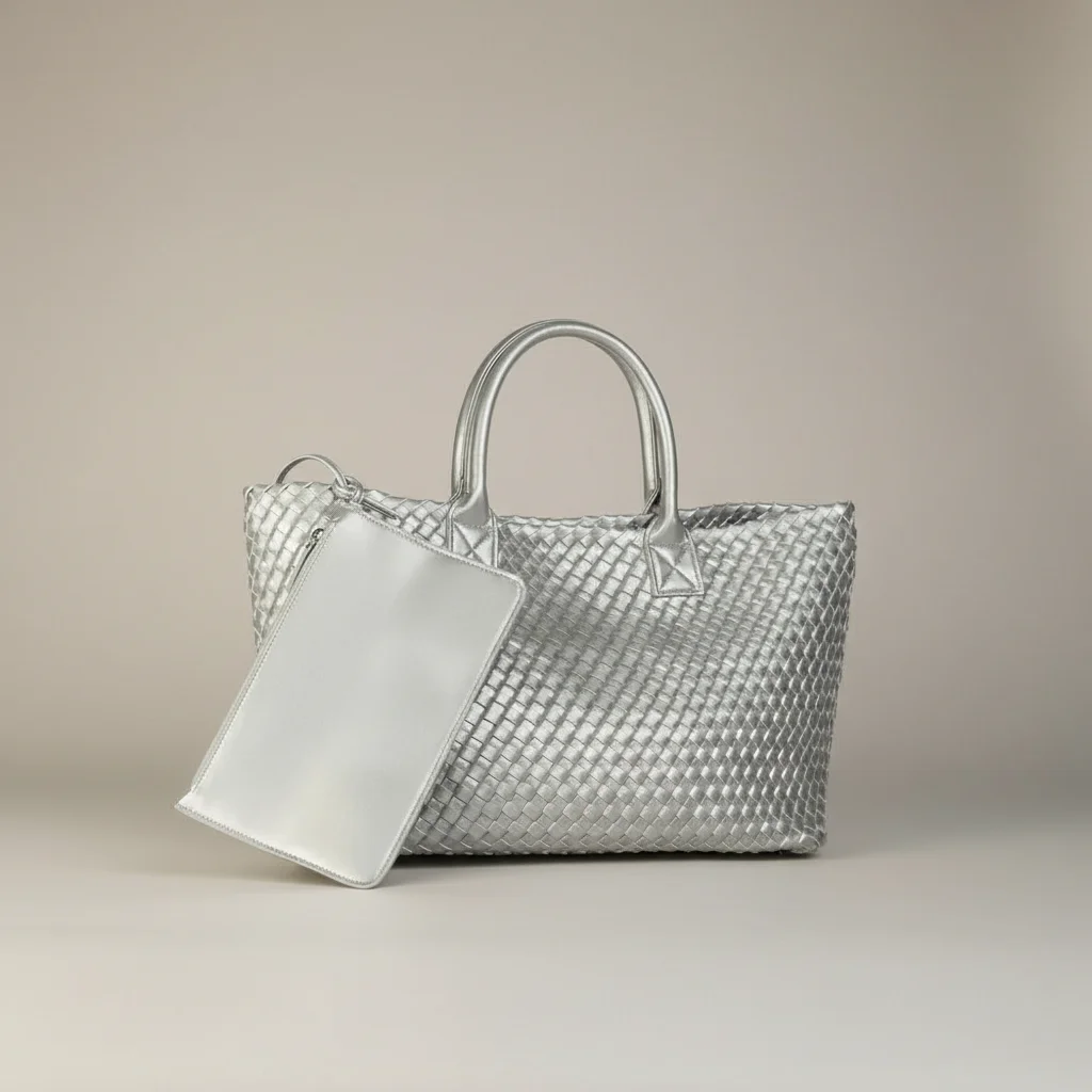 sac tressé femme simili cuir business - Vue 33 - sac tressé