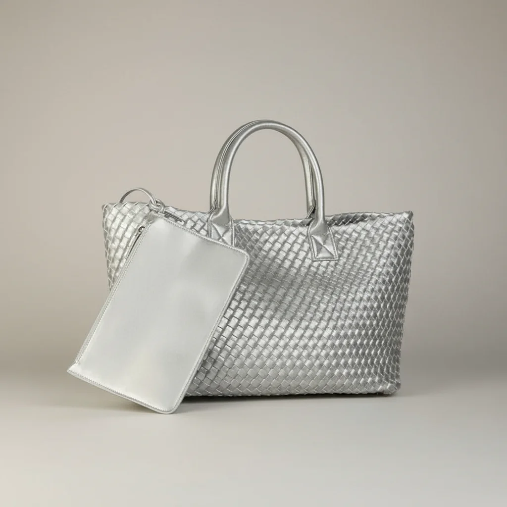 sac tressé femme simili cuir business - Vue 36 - sac tressé