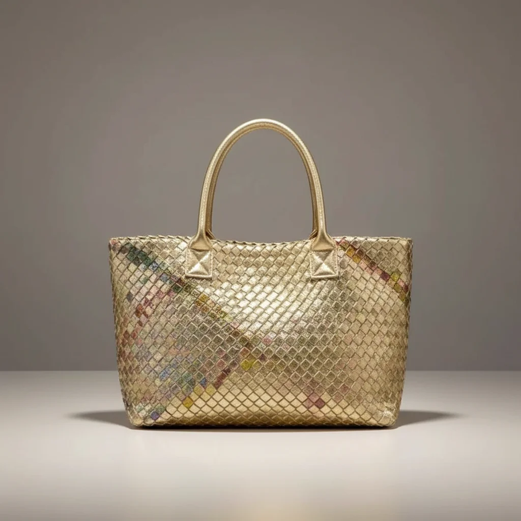 sac tressé femme simili cuir business - Vue 4 - sac tressé