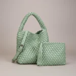 Sac tressé femme simili cuir minimaliste - Vue 1 - sac tressé