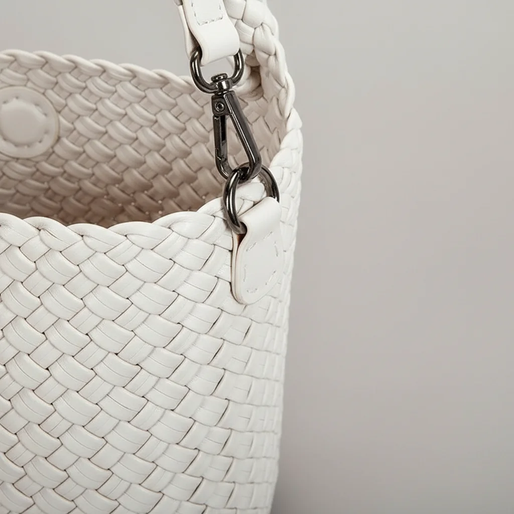Sac tressé femme simili cuir minimaliste - Vue 13 - sac tressé