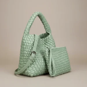 Sac tressé femme simili cuir minimaliste - Vue 2 - sac tressé