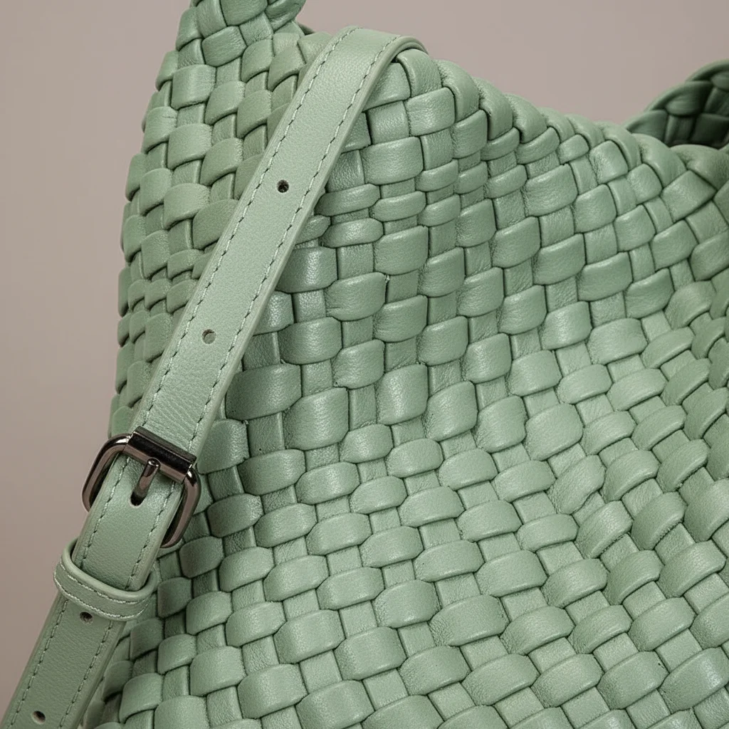 Sac tressé femme simili cuir minimaliste - Vue 4 - sac tressé