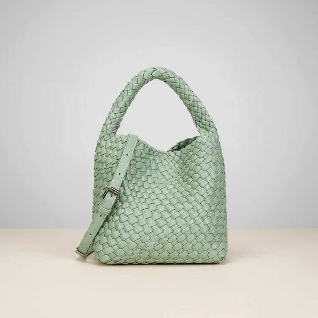 Sac tressé femme simili cuir minimaliste - Vue 6 - sac tressé