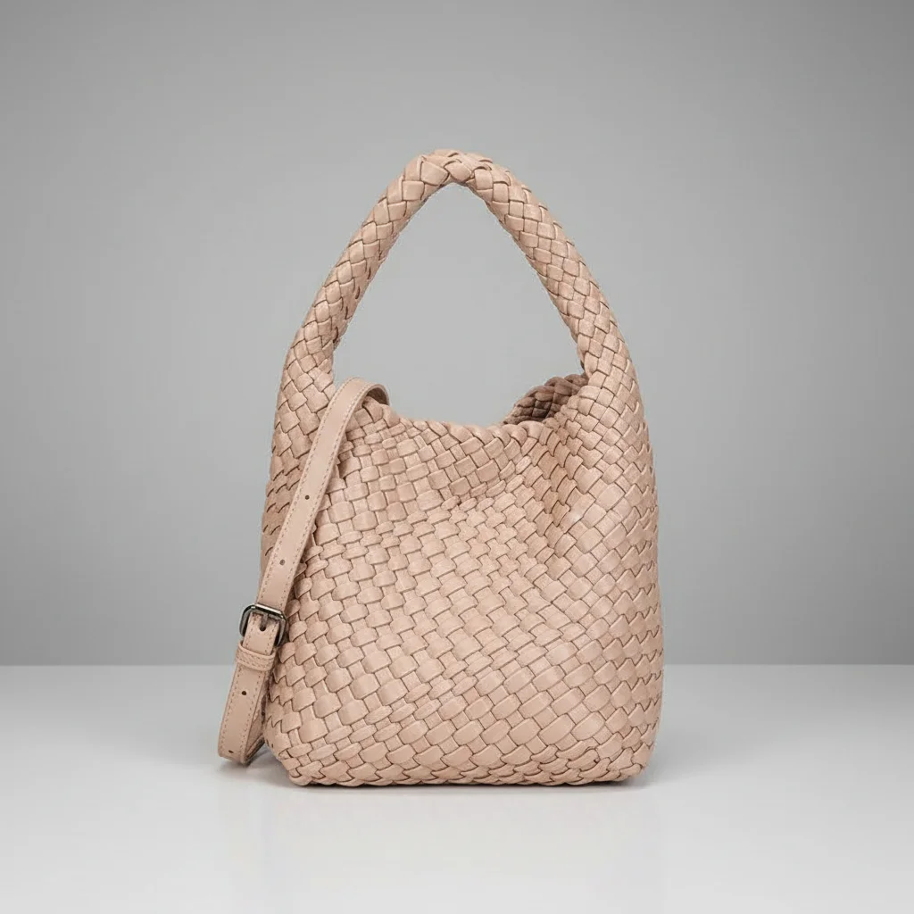 Sac tressé femme simili cuir minimaliste - Vue 7 - sac tressé