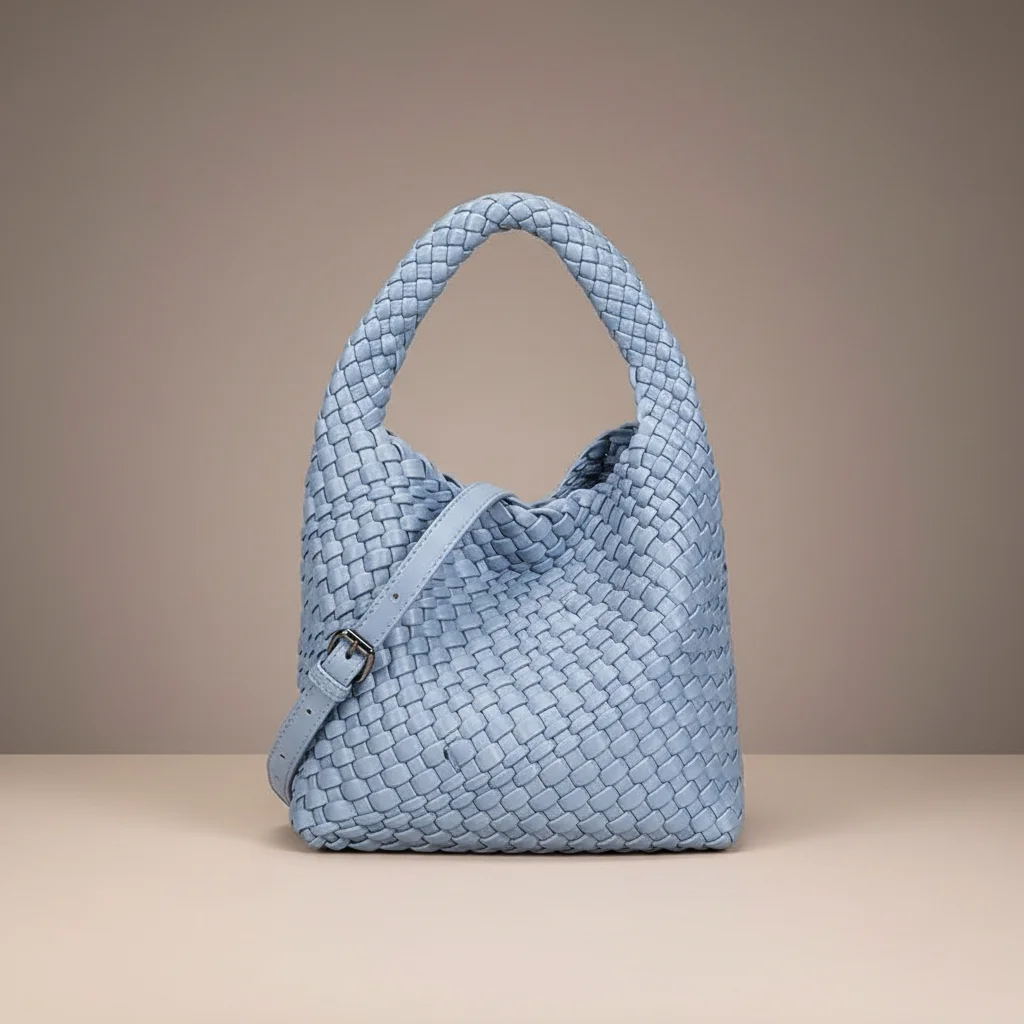 Sac tressé femme simili cuir minimaliste - Vue 8 - sac tressé
