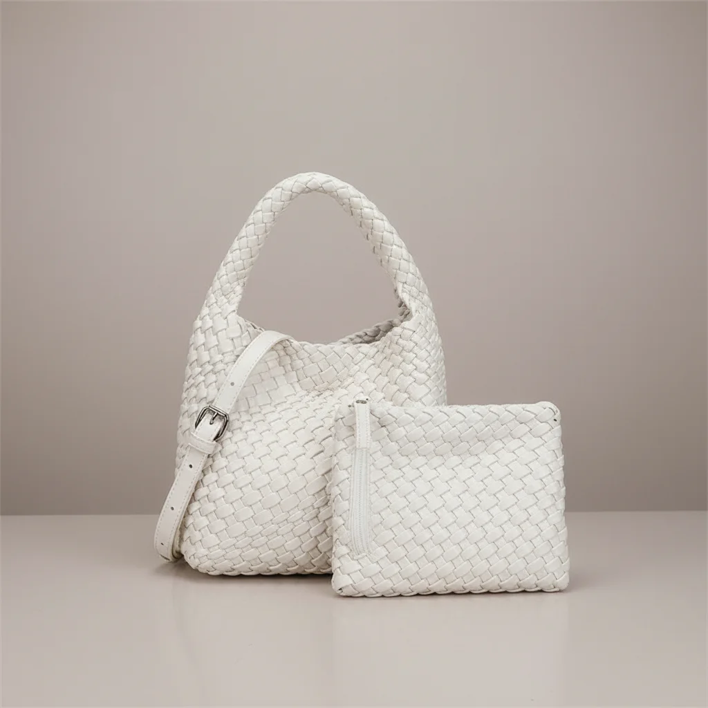 Sac tressé femme simili cuir minimaliste - Vue 9 - sac tressé