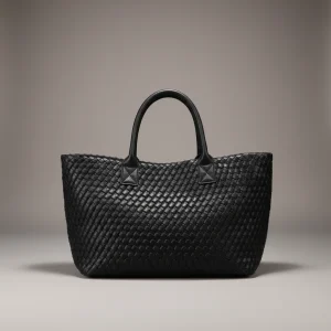 Sac tressé femme simili cuir shopping - Vue 1 - sac tressé