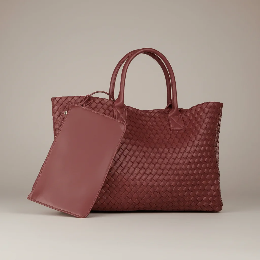 Sac tressé femme simili cuir shopping - Vue 10 - sac tressé