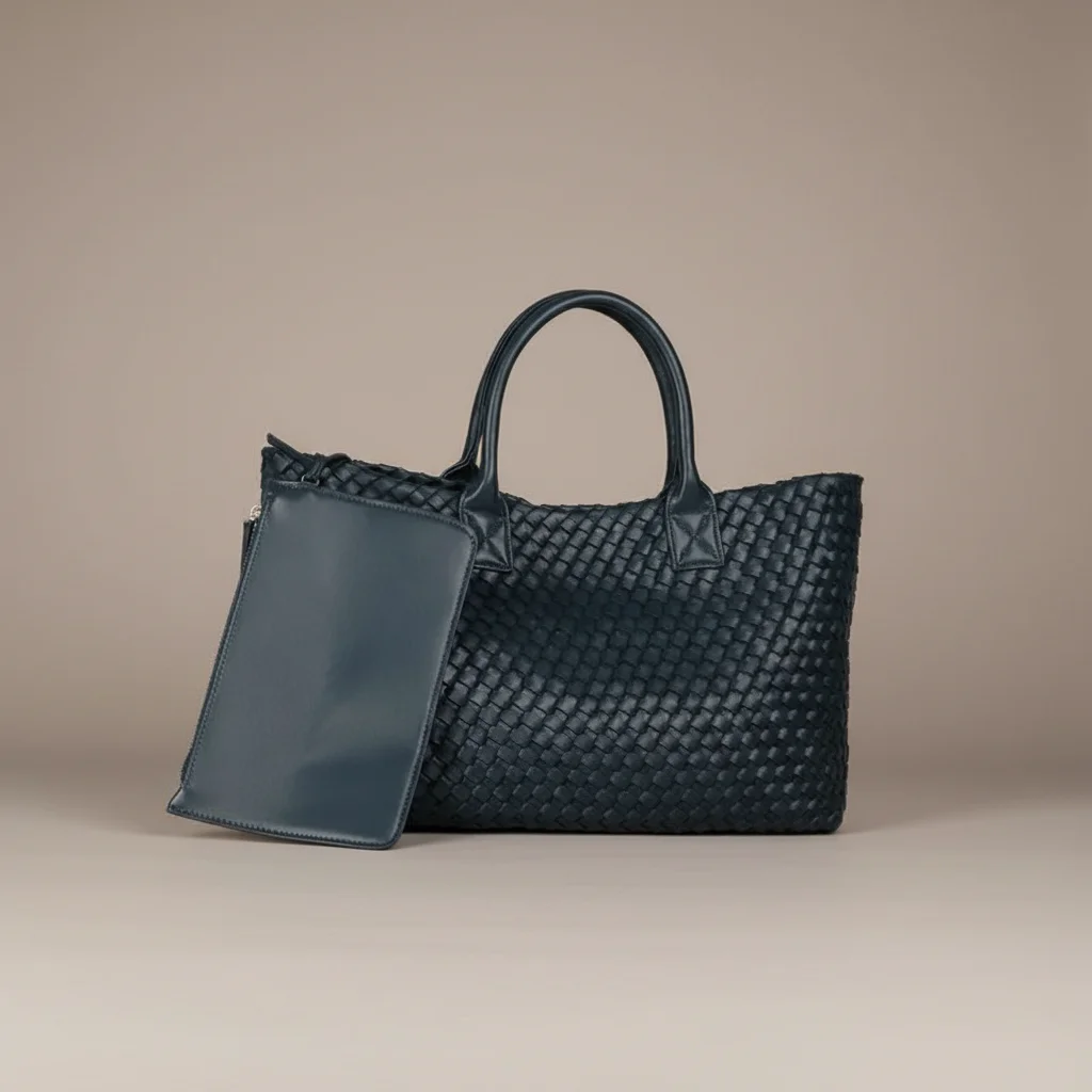 Sac tressé femme simili cuir shopping - Vue 11 - sac tressé