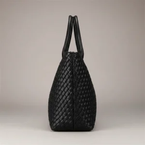 Sac tressé femme simili cuir shopping - Vue 2 - sac tressé