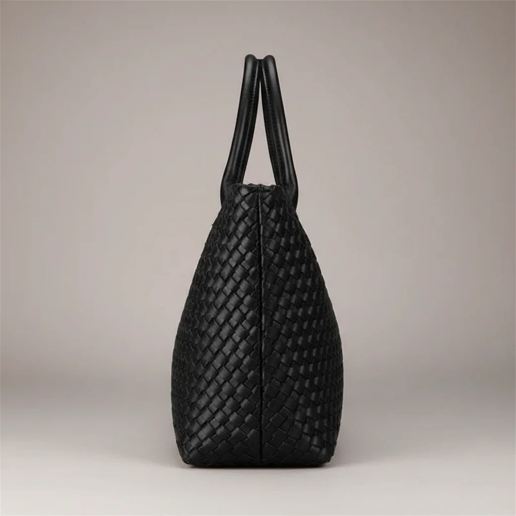 Sac tressé femme simili cuir shopping - Vue 2 - sac tressé