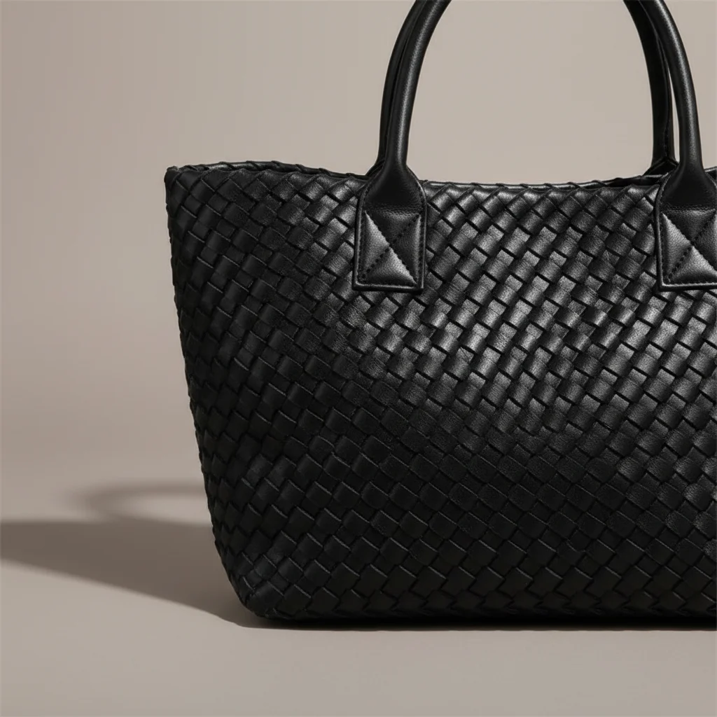 Sac tressé femme simili cuir shopping - Vue 4 - sac tressé