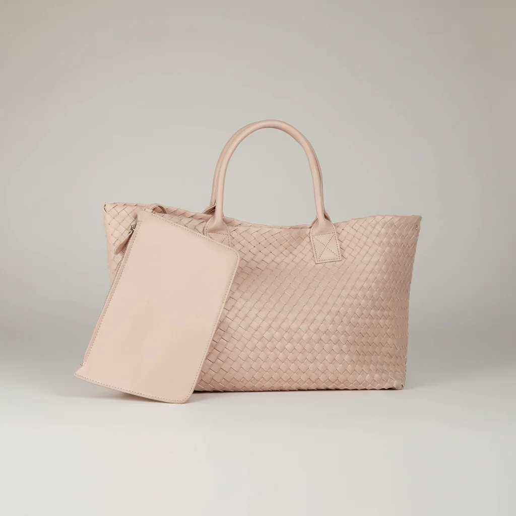 Sac tressé femme simili cuir shopping - Vue 8 - sac tressé