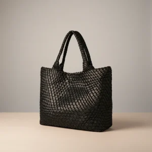 Sac tressé femme simili cuir souple - Vue 1 - sac tressé