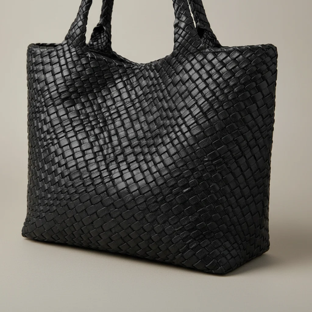 Sac tressé femme simili cuir voyage - Vue 4 - sac tressé