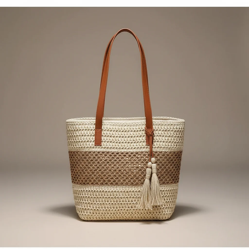 Sac tressé grand format style estival - Vue 15 - sac tressé