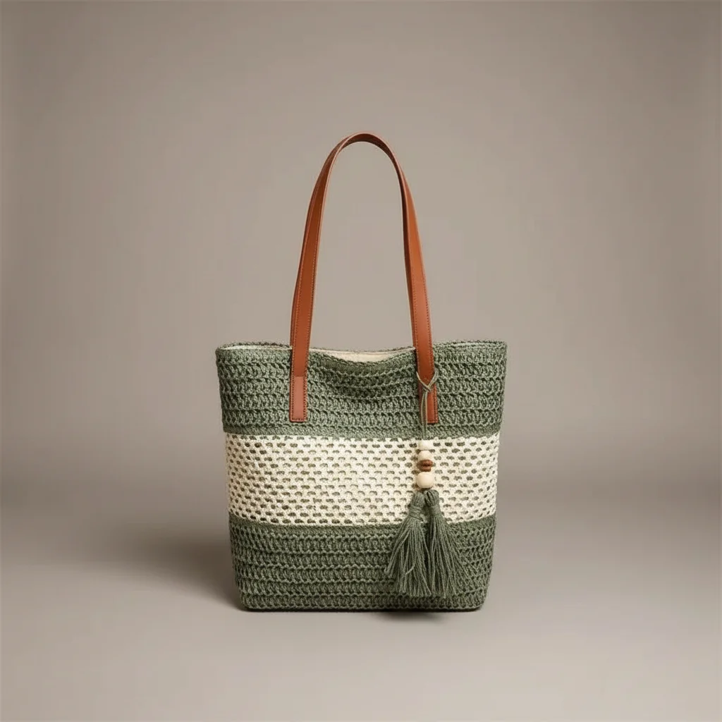 Sac tressé grand format style estival - Vue 16 - sac tressé