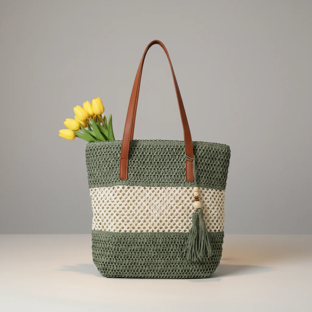Sac tressé grand format style estival - Vue 5 - sac tressé