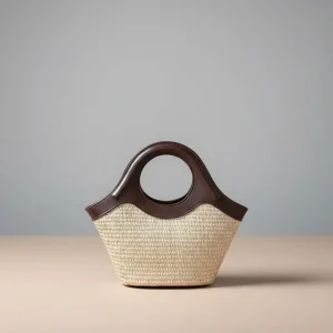 Sac tressé paille anse originale femme - Vue 1 - sac tressé