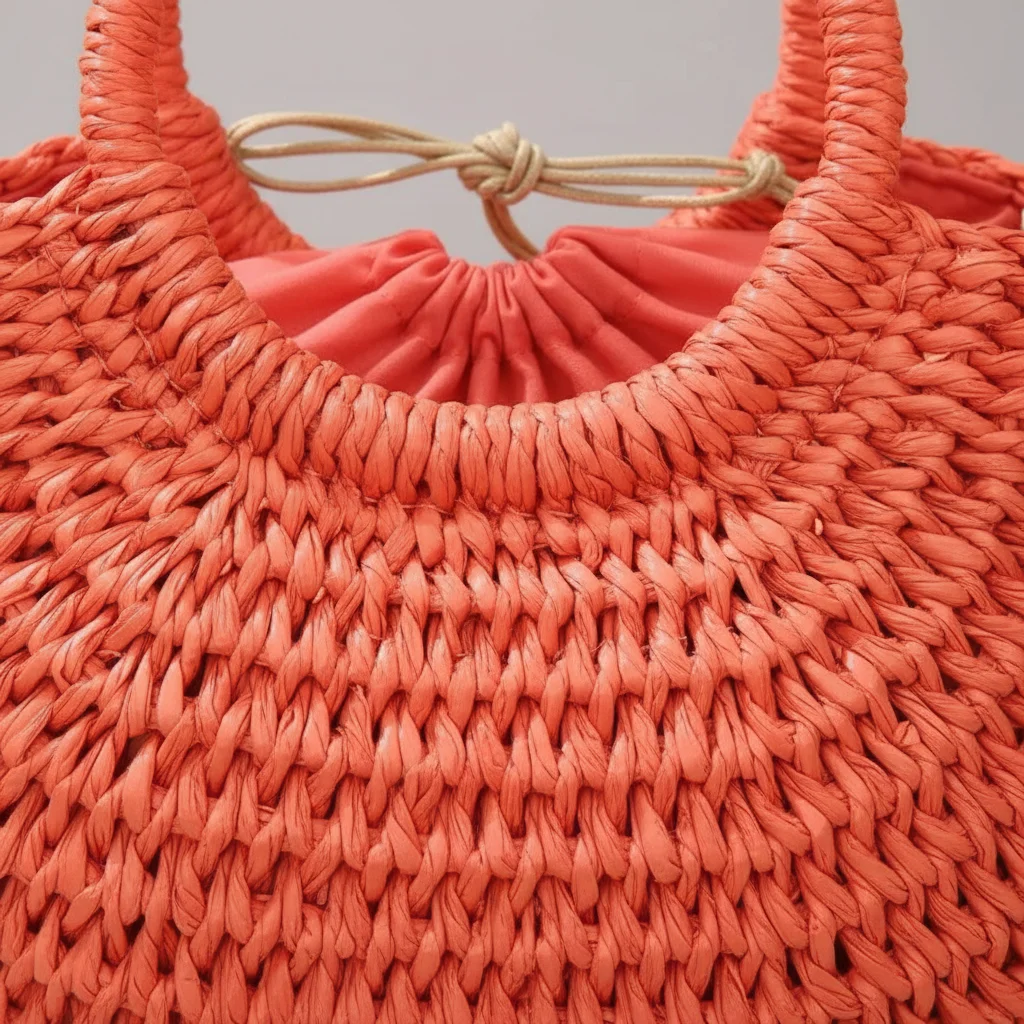 sac tressé paille femme demi-lune - Vue 16 - sac tressé