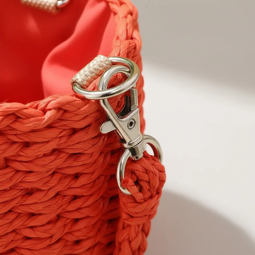 sac tressé paille femme demi-lune - Vue 17 - sac tressé