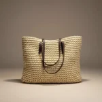 Sac tressé paille femme grande capacité plage - Vue 1 - sac tressé