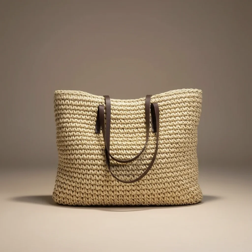 Sac tressé paille femme grande capacité plage - Vue 1 - sac tressé