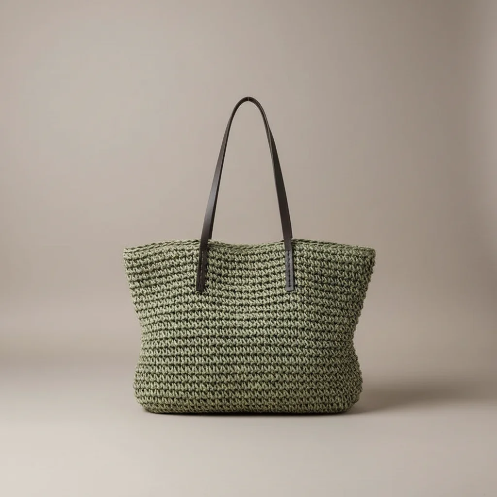 Sac tressé paille femme grande capacité plage - Vue 7 - sac tressé