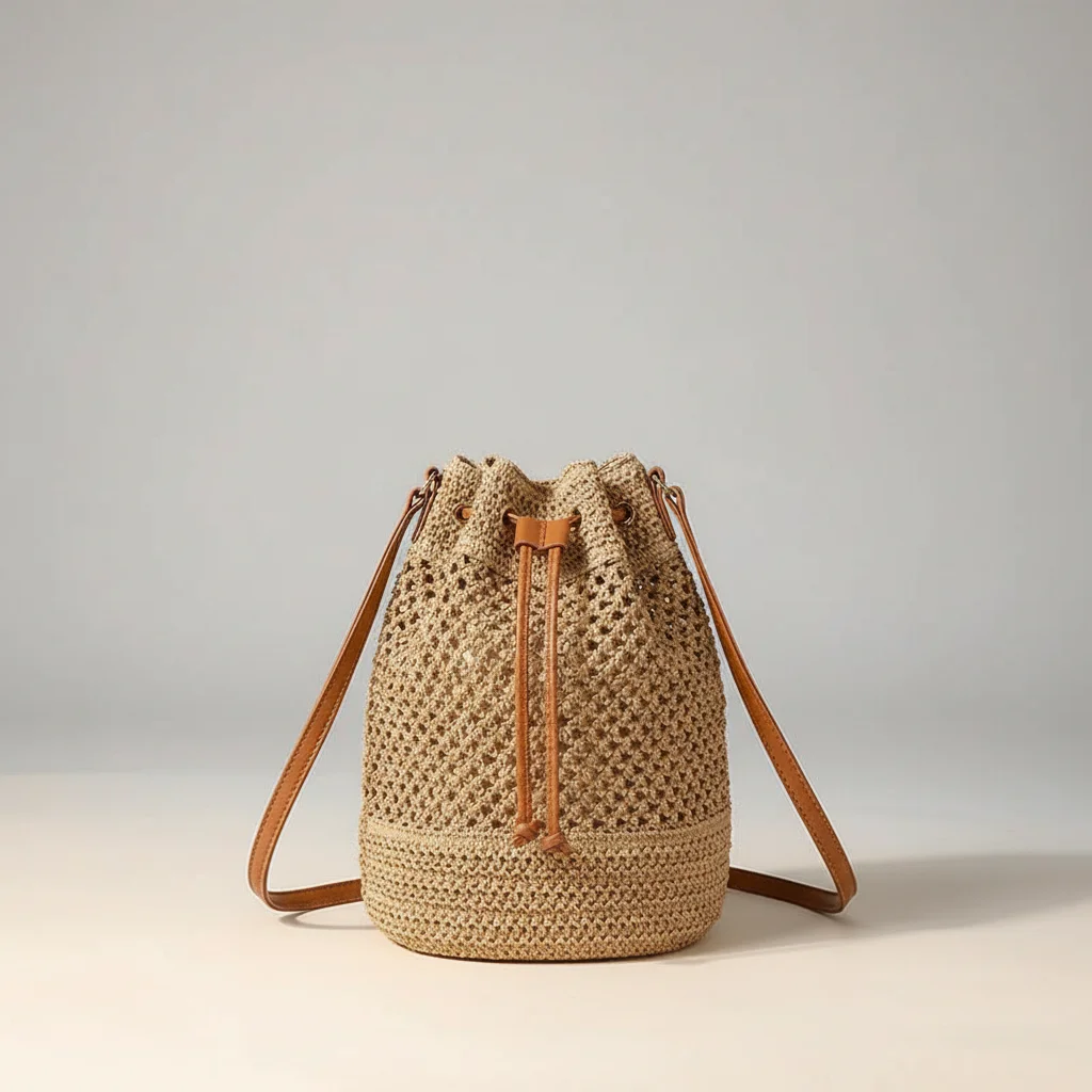 Sac tressé paille femme style bohème - Vue 11 - sac tressé