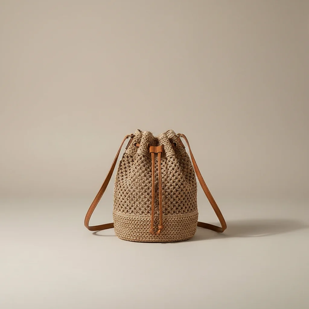 Sac tressé paille femme style bohème - Vue 15 - sac tressé