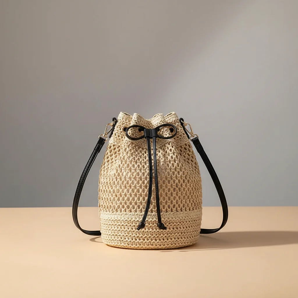 Sac tressé paille femme style bohème - Vue 16 - sac tressé