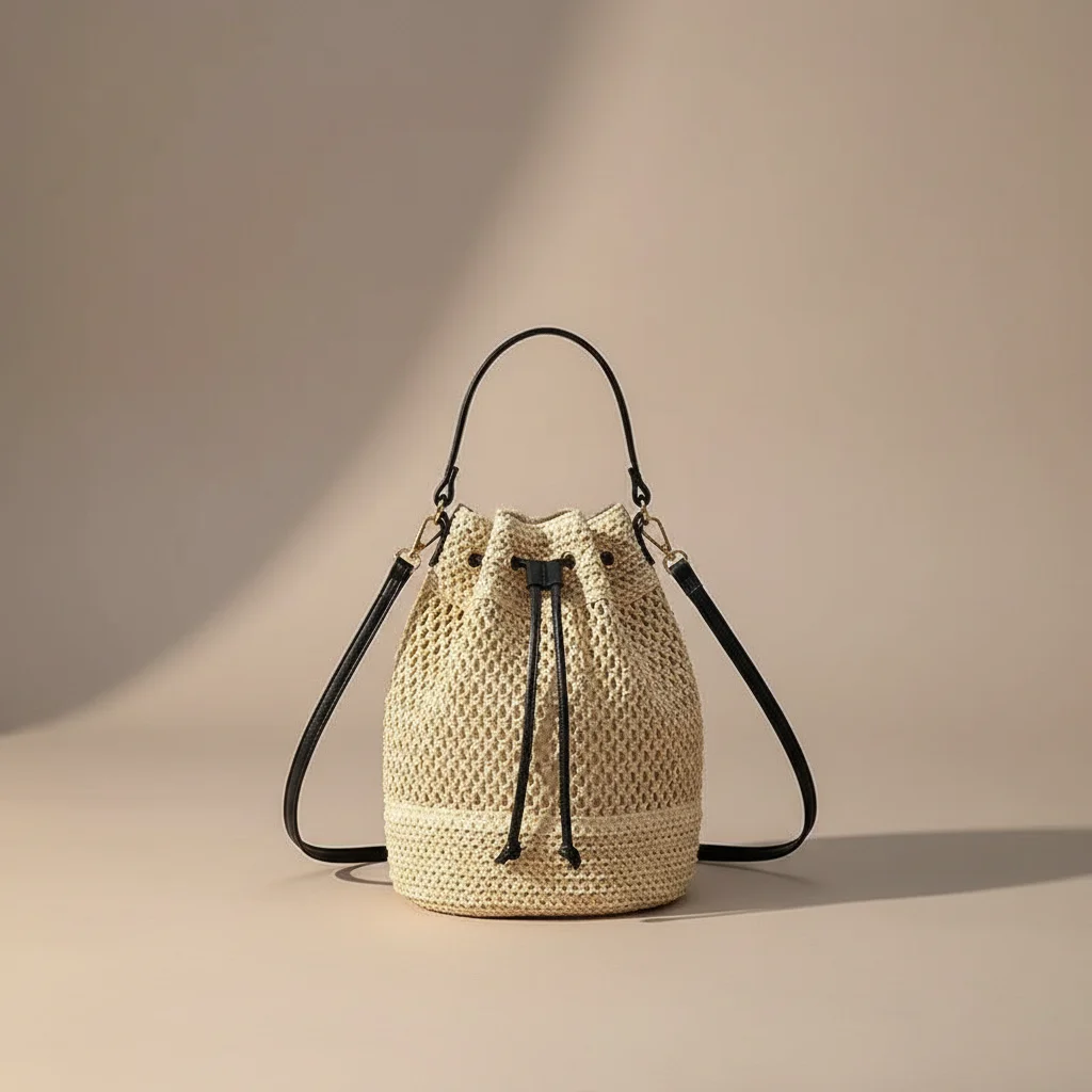 Sac tressé paille femme style bohème - Vue 17 - sac tressé