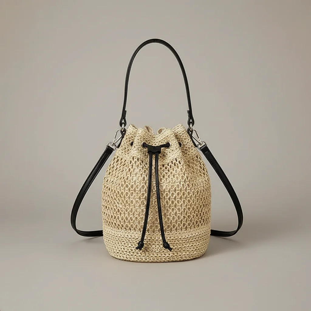 Sac tressé paille femme style bohème - Vue 22 - sac tressé
